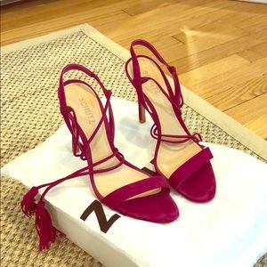 Schutz Pink Tassel Heels